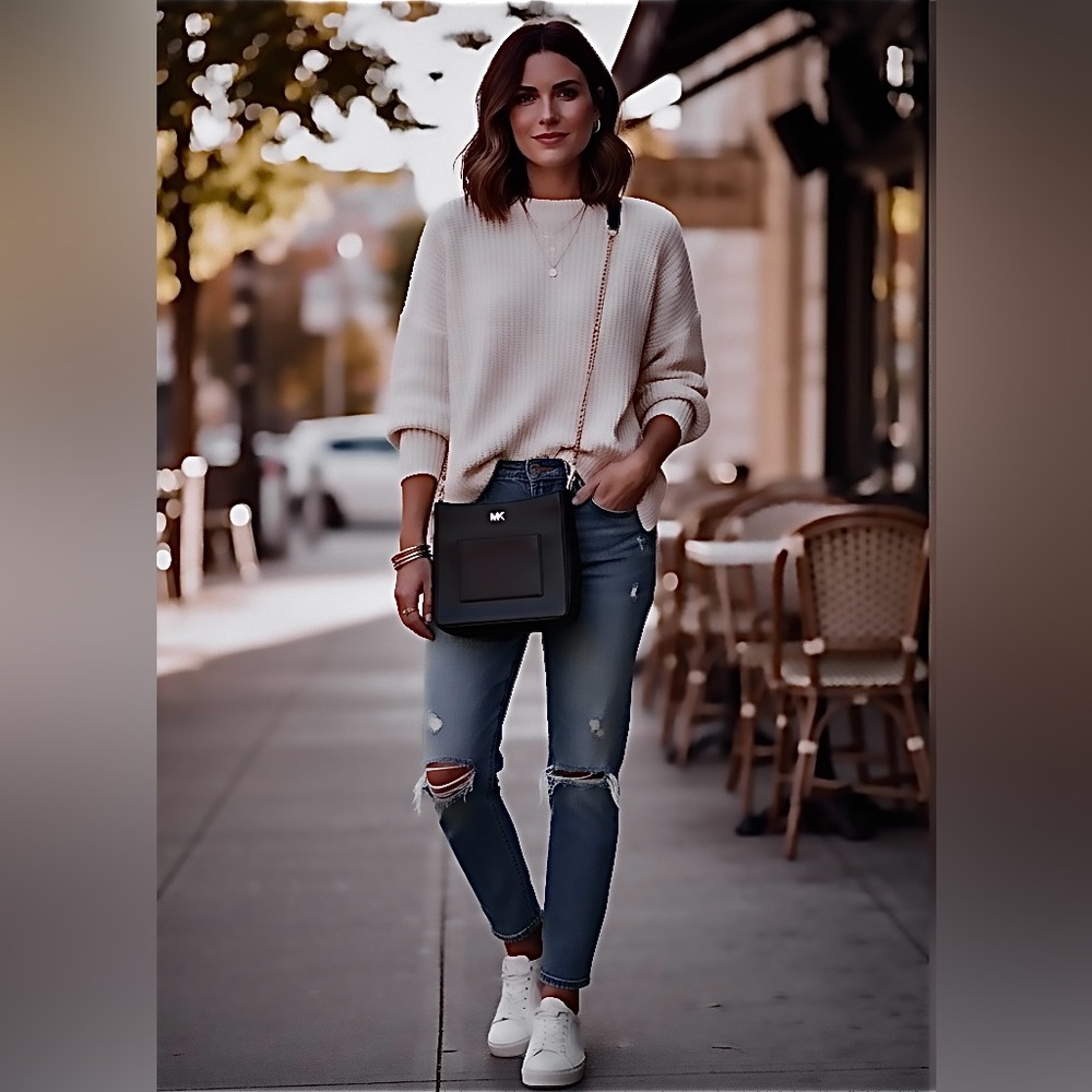 MICHAEL KORS Gloria Soft Leather Front Pocket Black Crossbody